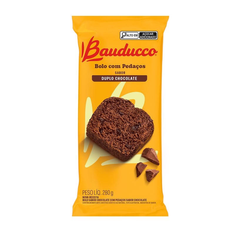 Bauducco Bolo Chocolate Recheado con Chocolate (Chocolate Cake) Package  Weighing 280g - Brasil