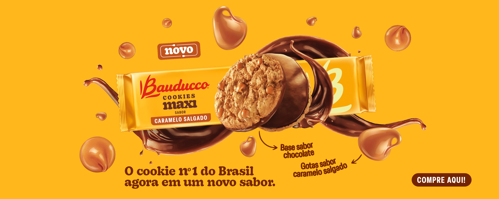 Barrinha Biscoito Recheadinho Chocolate Maxi Bauducco 25g