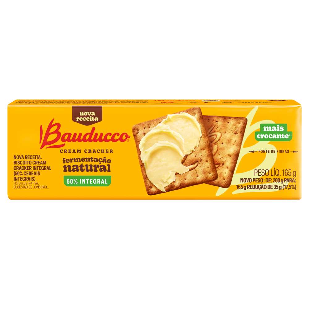 Biscoito Cream Cracker Integral 165g